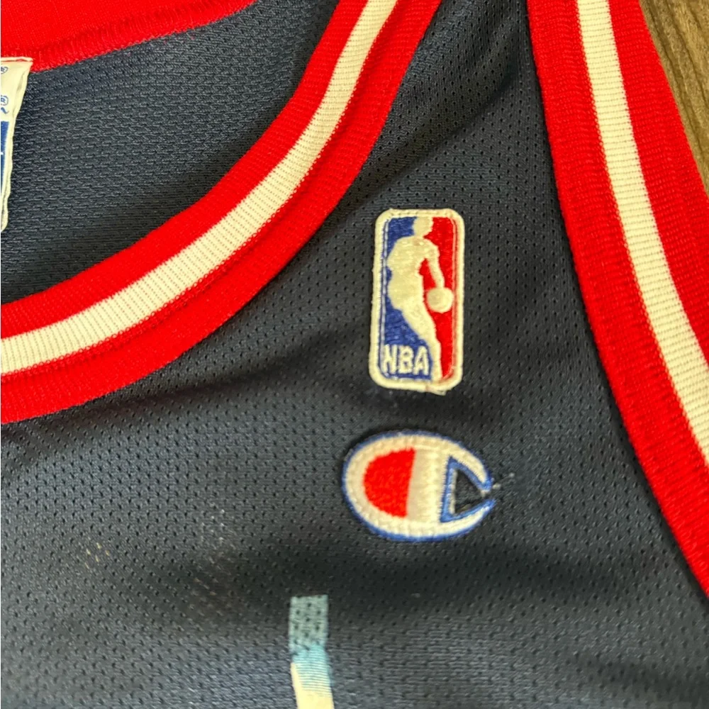 Champion Navy Blue Vintage Houston Rockets #33 Jersey Pippen 48 - Picture 6 of 6